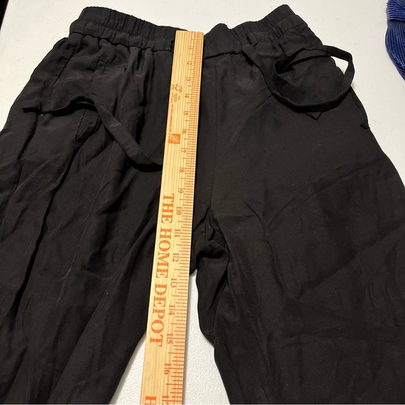 & Other Stories Cupro Drawstring Pants Black Size 4 E - Picture 6 of 8